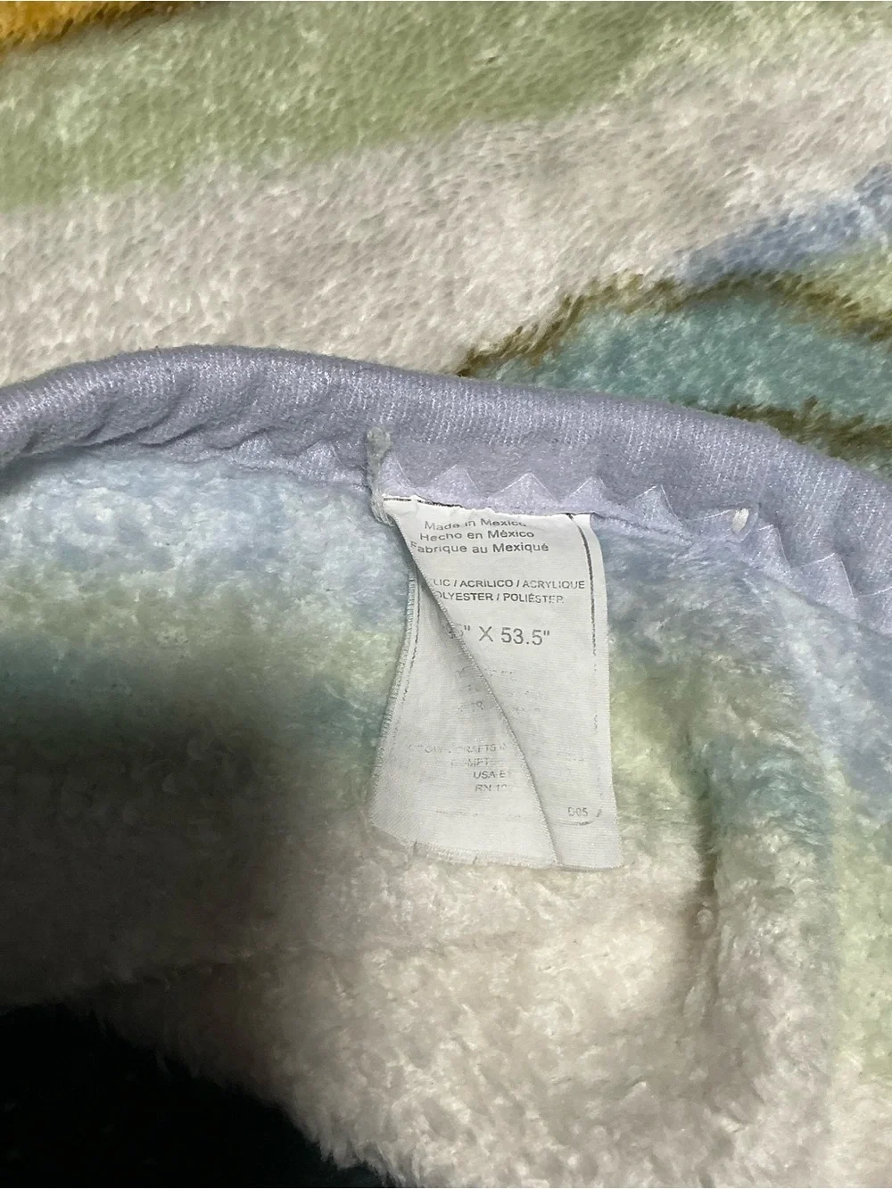 Disney Winnie the Pooh Plush Baby Blanket in Yellow, Pink, Blue and Cream